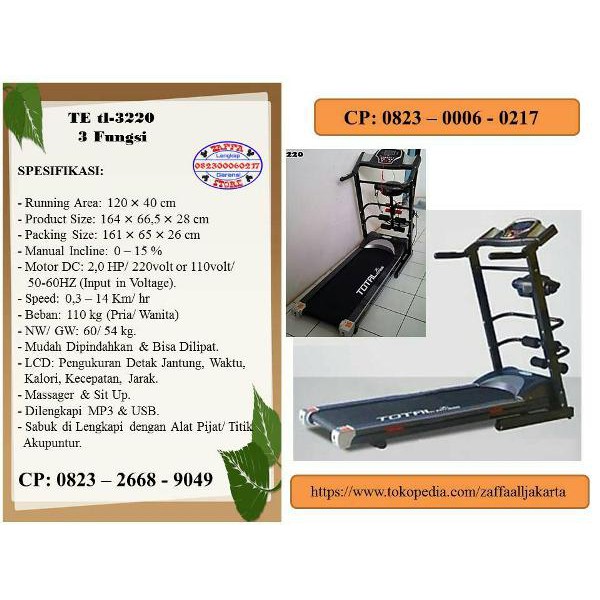 alat olahraga Treadmill Elektrik tl-8600 tredmil treadmill alat fitnes