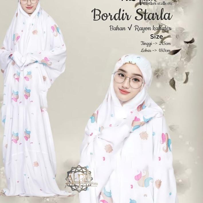 유 Mukena Terusan Dewasa Putih Mukenah Lajuran Bordir Mukena Langsungan Jumbo terbaru 2021  ..