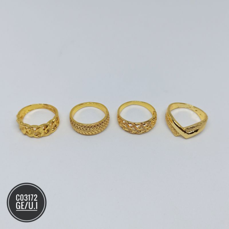 Cincin Fashion Rhodium Warna 24k C03172