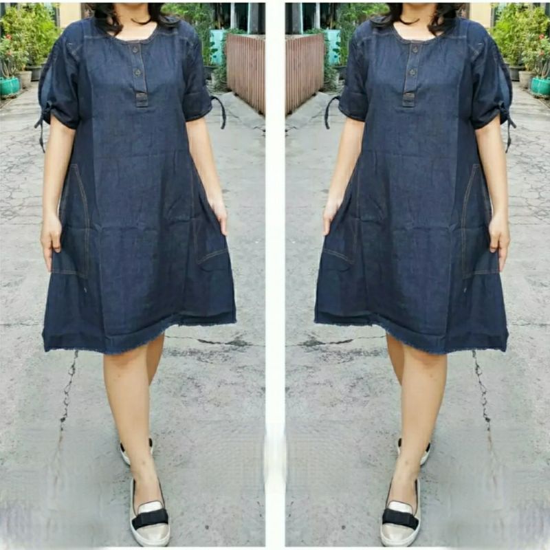 Tunik Jeans Salsabila Tunik Viral Tunik Terlaris Tunik Terbaru Baju Tunik Tunik Korean Stylle Tunik 