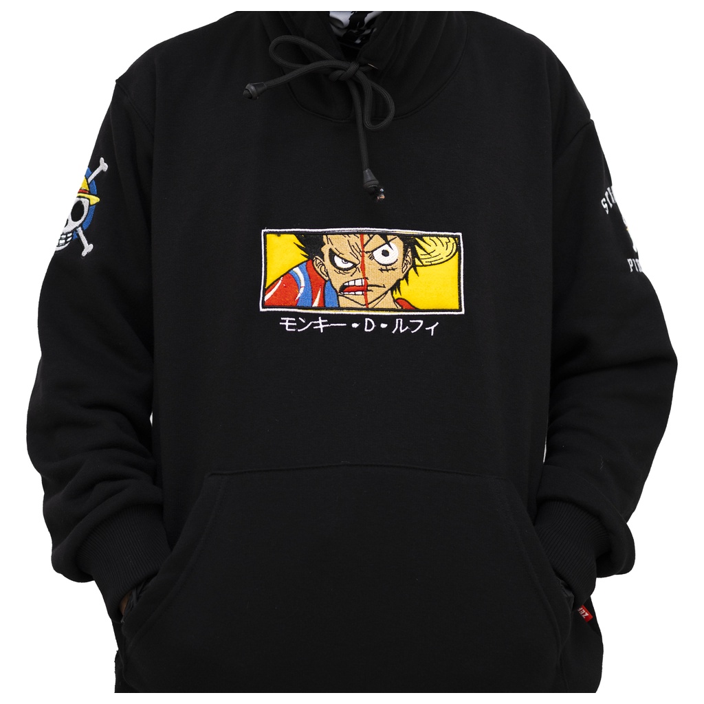 HOODIE ANIME ONE PIECE D. LUFFY BORDIR