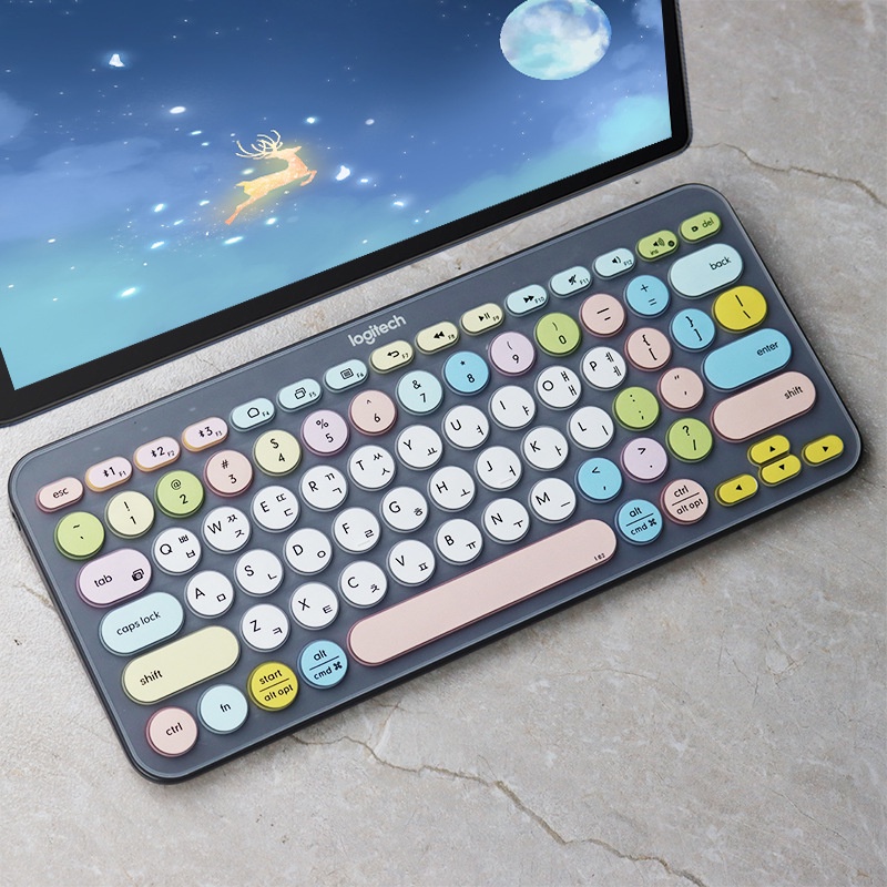 Cover Pelindung Keyboard Logitech K380 / K480 Bahan Silikon Anti Debu