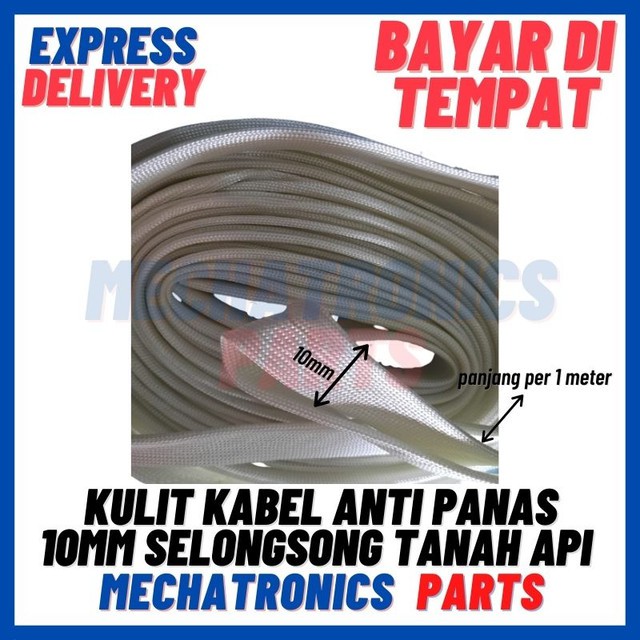 [DEV-9345] KULIT KABEL ANTI PANAS 10MM SELONGSONG TANAH API SELANG SLEEVE STRIP