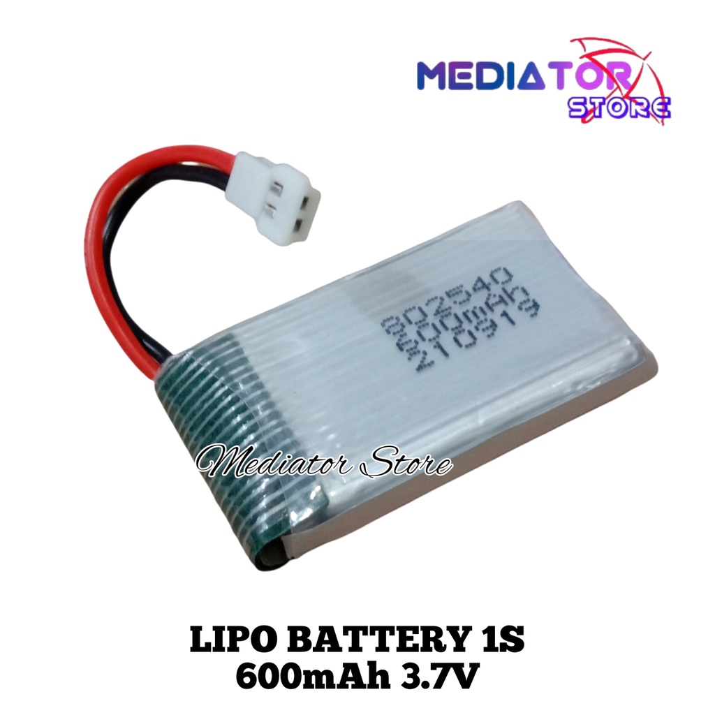 Batre Pesawat Remot Control / Baterai Drone Lipo Battery Jst 3.7V 600mAH For 509W DFD161 Helicopter
