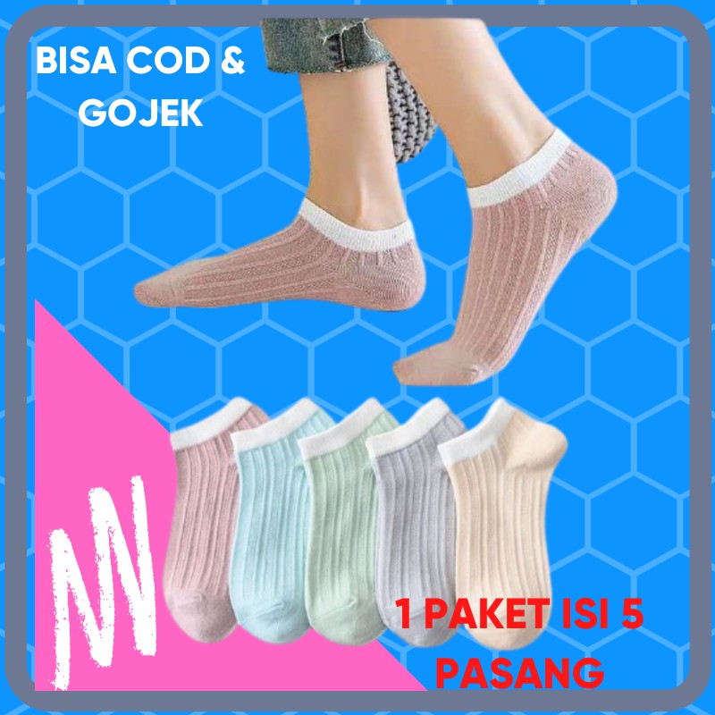 Kaos Kaus Kaki Wanita Pendek Motif Paket 5 Pasang. Kaos Kaki Wanita Warna Pastel Kaos Kaki Lucu