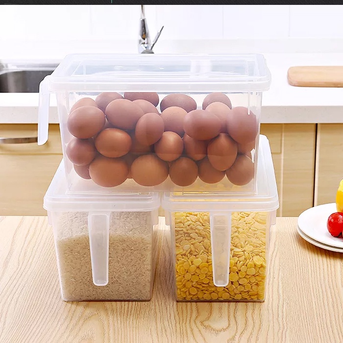 Kontainer Box Kotak Plastik Makanan Tempat Penyimpan Makanan di Kulkas Kitchen Storage Box