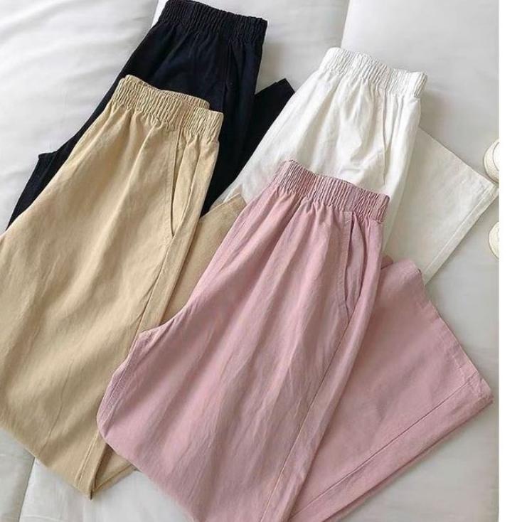 KULOT LINEN MERY SAKU BELAKANG FUUL KOLOR "BZ.26Au22ᶜ"