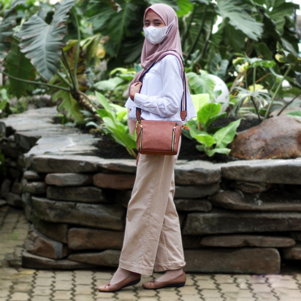 Selempang Cewek Ransel Remaja Keisva Brown Tas ootd Tas Ransel Cewek Tas Korean Cantik