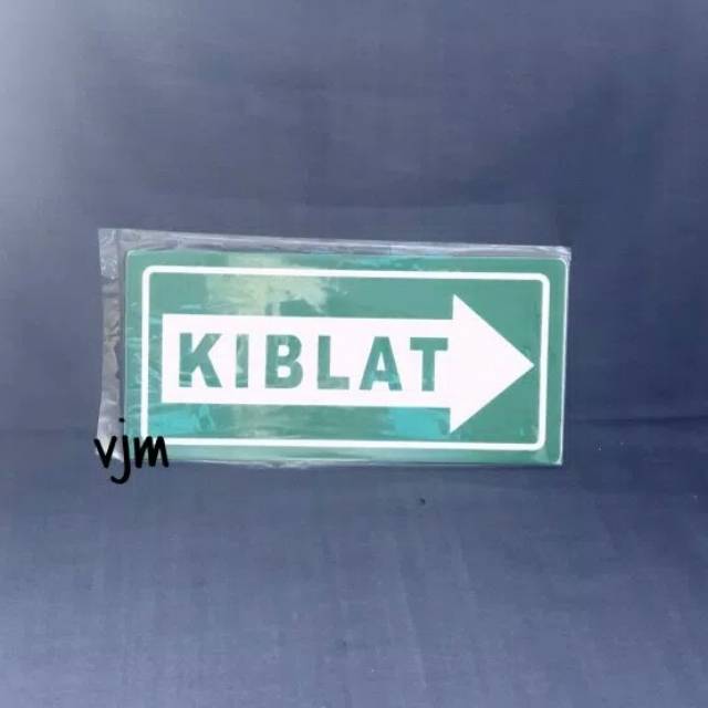 

Sign label acrylic kiblat , petunjuk arah kiblat akrilik