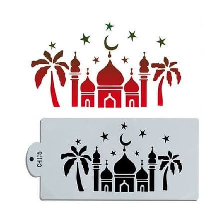 Plastic Stencil - Eid Mubarak Theme