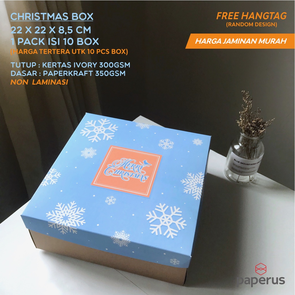 

Box Christmas 10pcs / Dus Kue Natal / Box Natal / Kotak Natal [1 pack isi 10pcs]