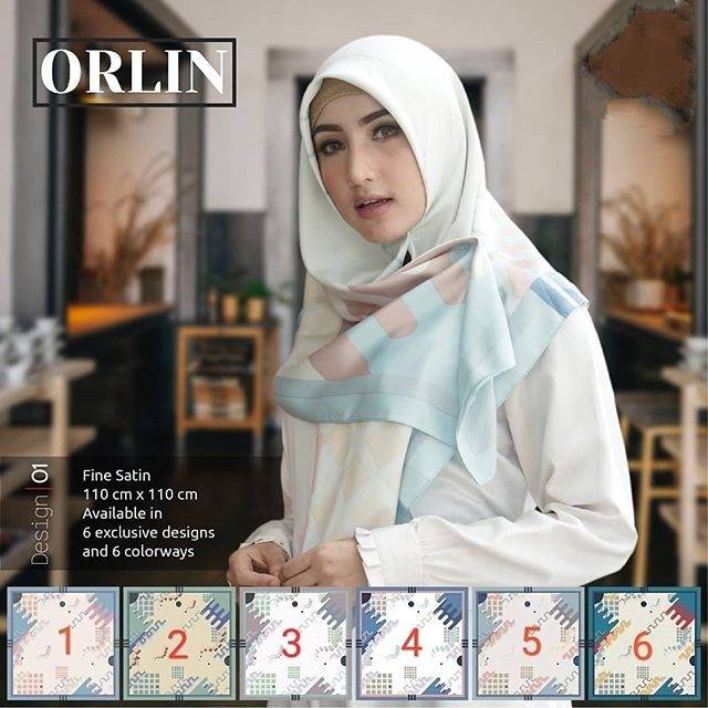 Hijab motif jilbab segiempat warna pastel