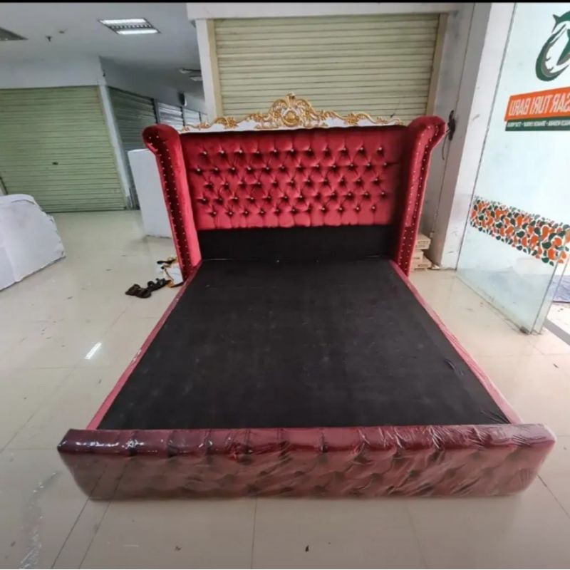 PROMO SET DIVAN + SANDARAN King Crown UKIRAN + MOTIF MEWAH (KAIN BLUDRU)