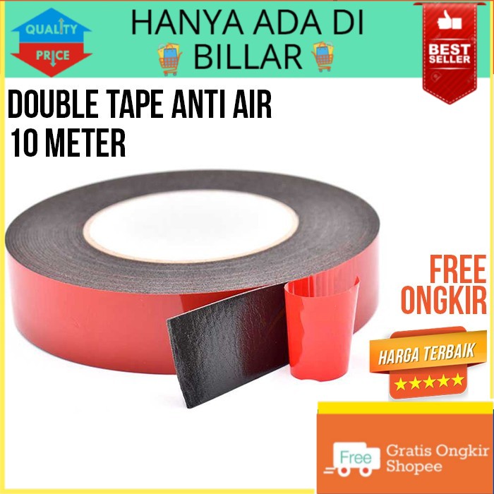 

DOBELTIP WATERPROOF 10METER 3M DOUBEL TIPE KAYU BESI PLASTIK LENGKET DOUBLE TAPE DOBEL TIP PEREKAT