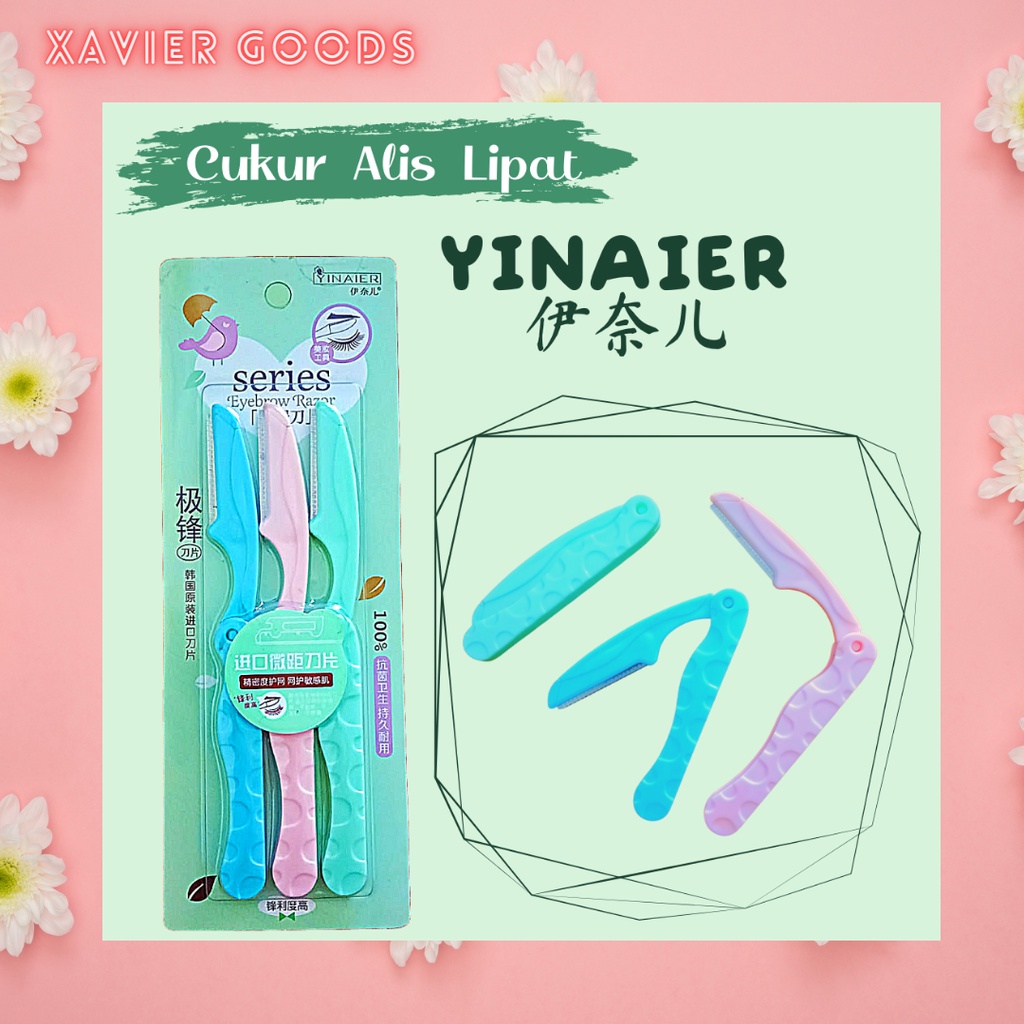 Cukur Alis Lipat TINKLE EYEBROW RAZOR Unik Bulu Pisau Silet Tajam Manual Waxing ISI 3PCS