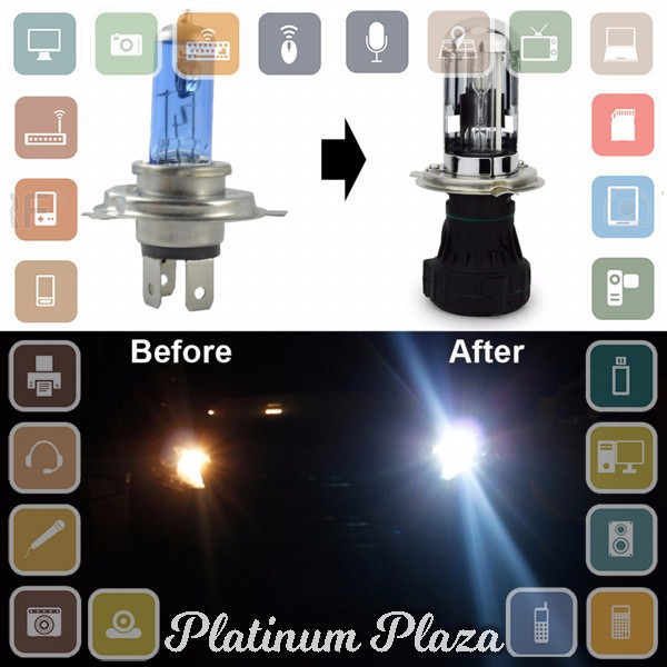 FORAUTO Lampu Mobil Headlight HID Xenon H4 6000K 35W 1 PCS`11Z1IN-