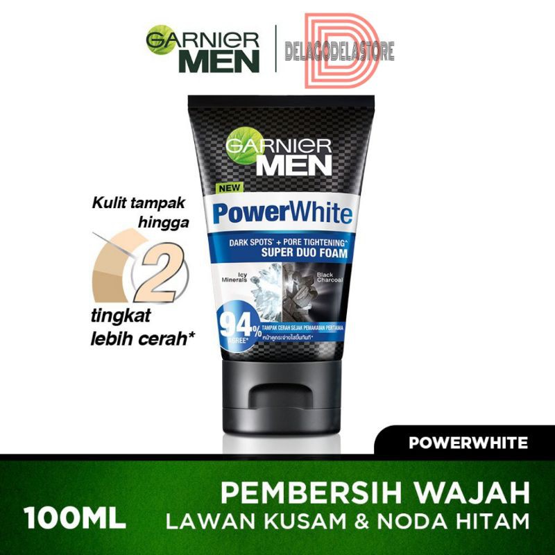 Garnier Men Facial Foam Power White 100ml