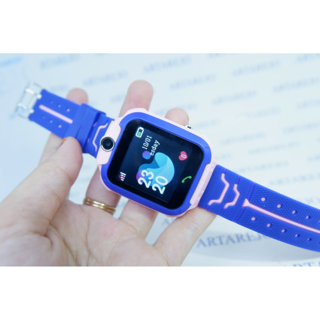 JAM TANGAN HP ANAK SMART WATCH GPS BIRU PINK WATER PROOF