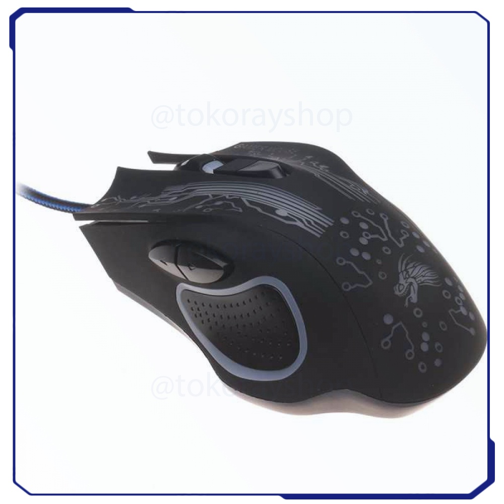 Mouse Gaming USB 3200 DPI dengan LED RGB - X13