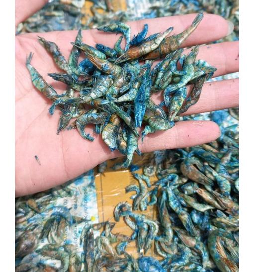 6.6 SALE  pakan channa ukuran 12 cm up udang super asagi isi netto 30 gram ukuran udang 1-1.5 cm aur