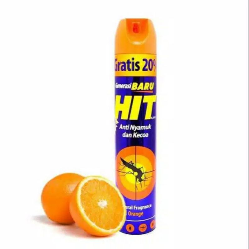 HIT OBAT NYAMUK AEROSOL ORANGE 600 + FREE 75ML