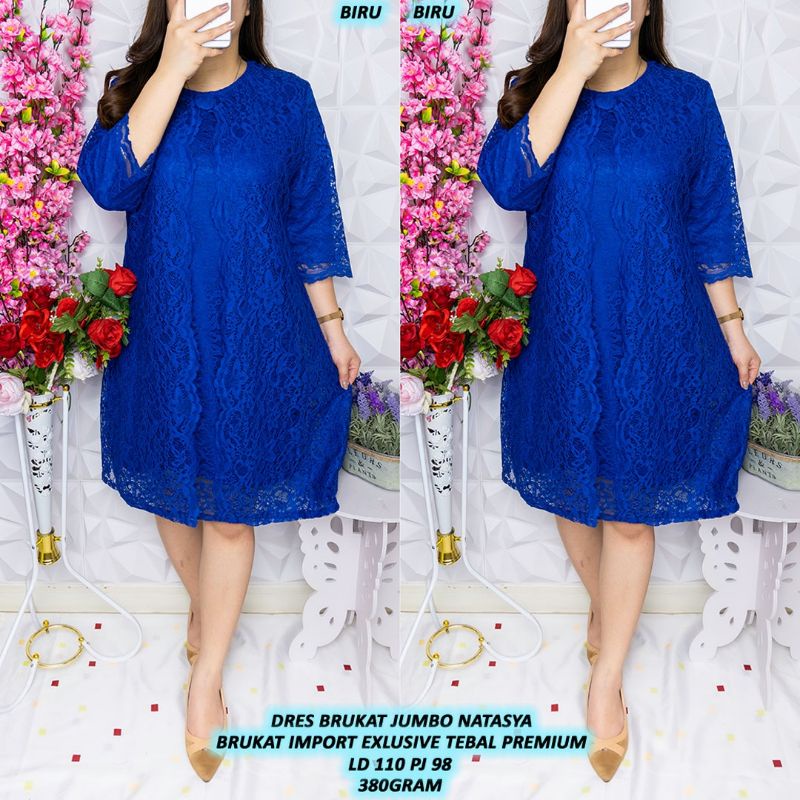 Dress Brukat Belah Nata /ld 110