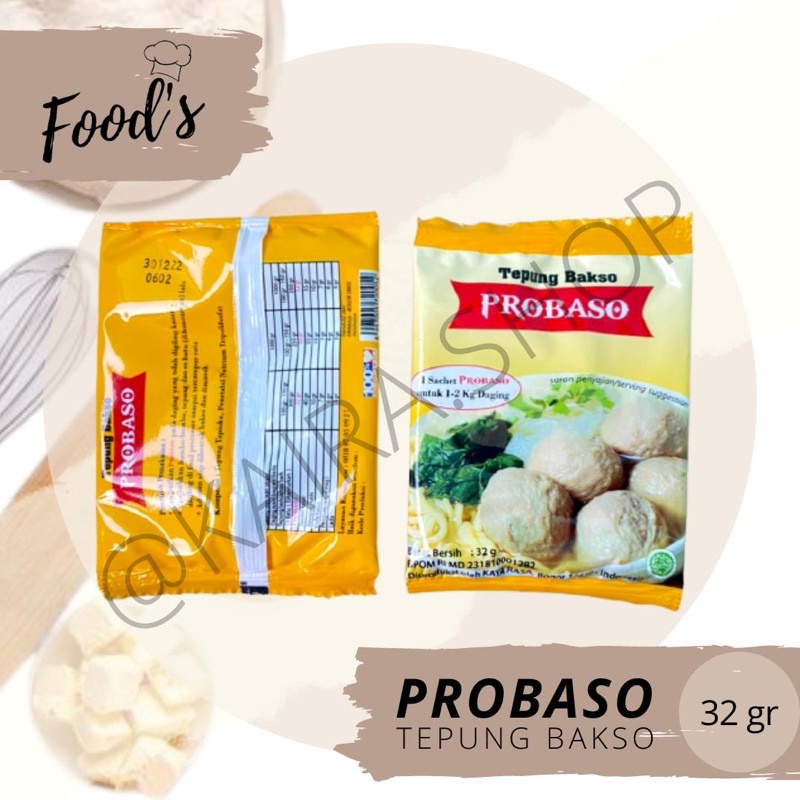 

Tepung Probaso 32gr (Pengenyal Bakso)