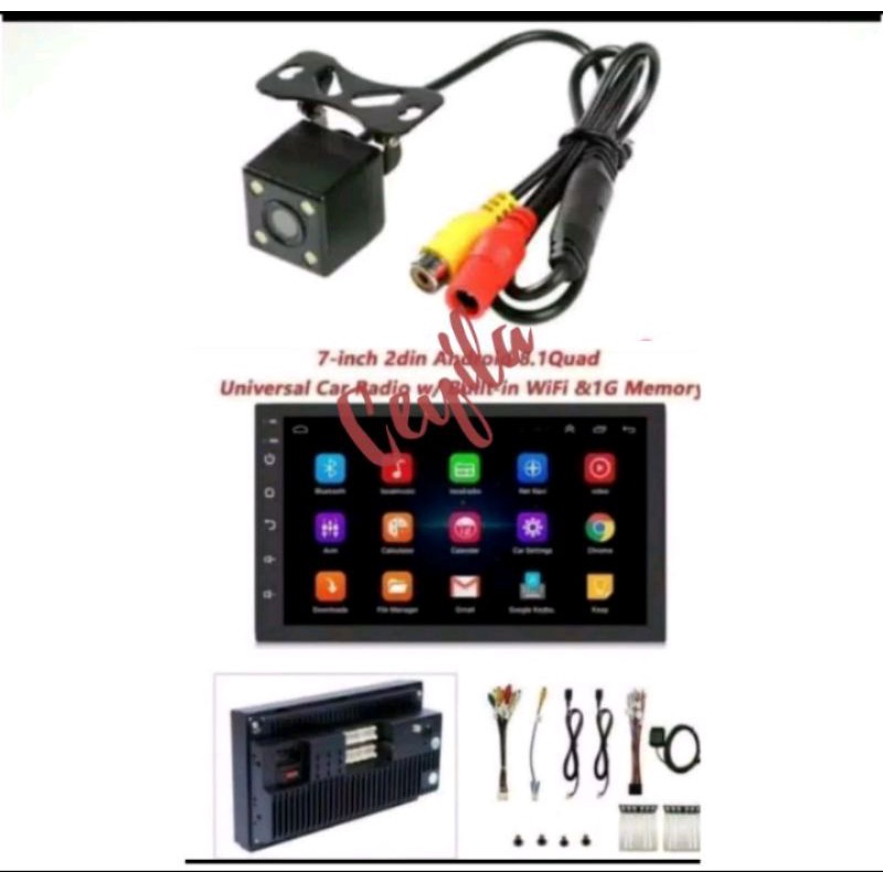 Head Unit double din tape 7" inch & camera mobil All new Xenia 2022 android wi fi GPS