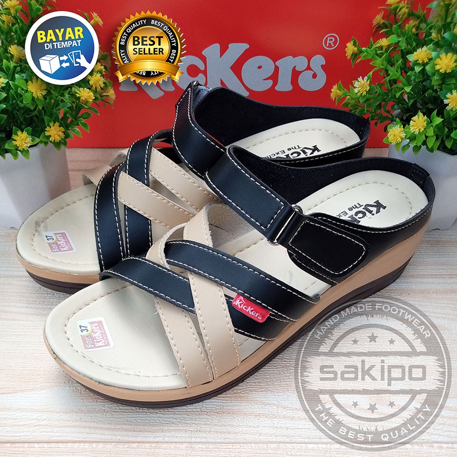 PROMO 4.4 RAMADHAN SALE !! SANDAL GLADIATOR WANITA DEWASA REMAJA SLOP LED WEDGES ANYAM / SAKIPO