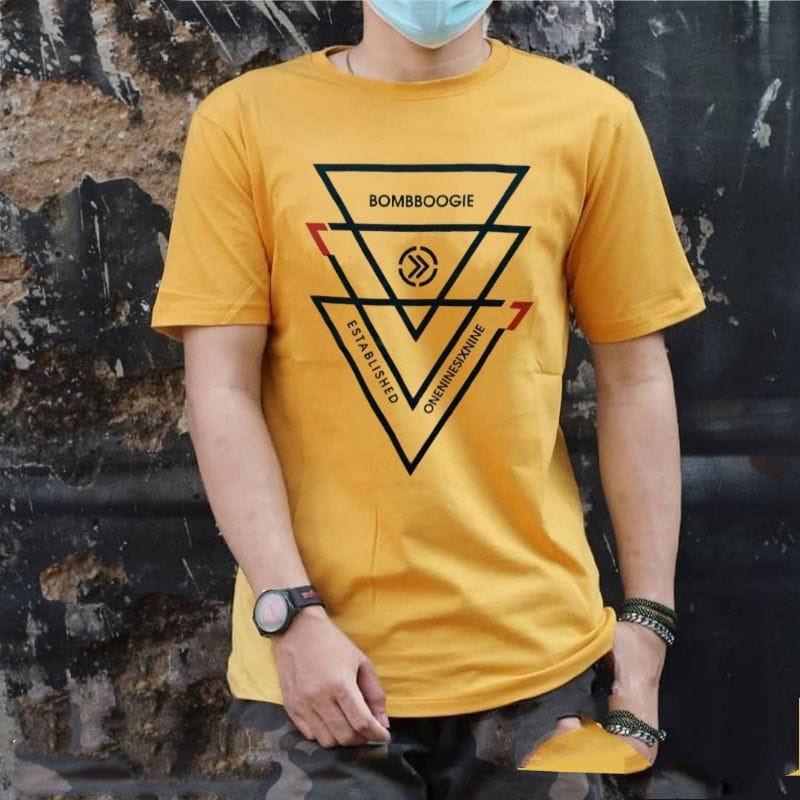 baju kaos distro pria / kaos distro boombogie ukuran M L XL