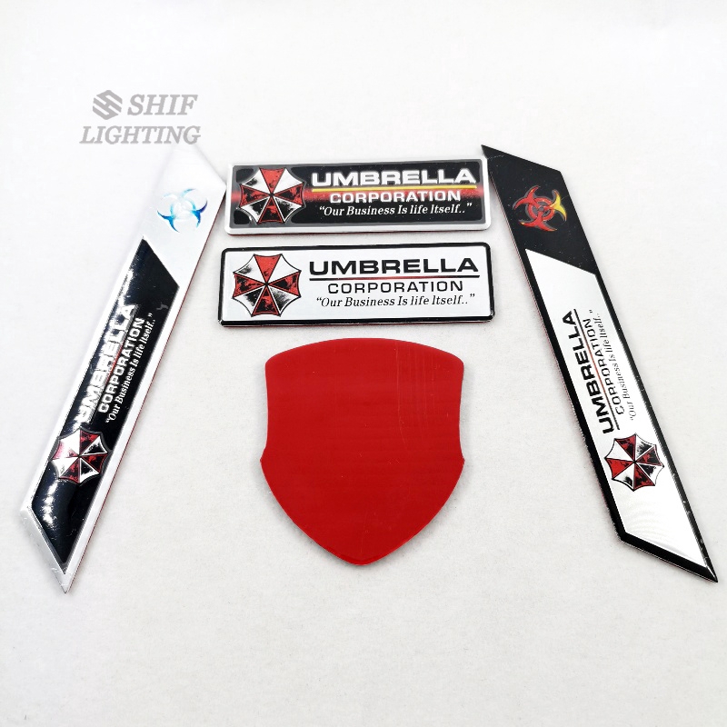 1pc Stiker Emblem Logo Umbrella Corporation Resident Evil Untuk Dekorasi Mobilmotor