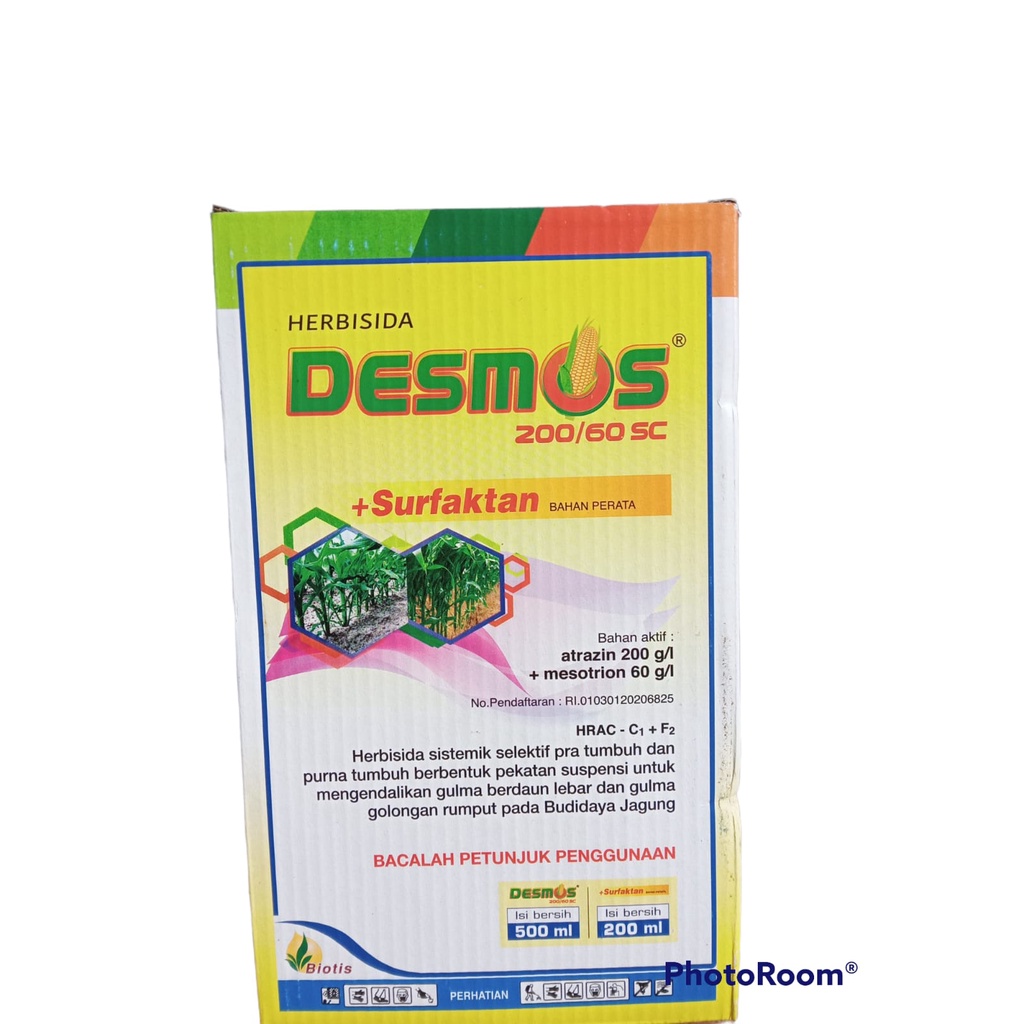 herbisida DESMOS 200/60sc 500 ml mengendalikan golongan gulma pada tanaman jagung bonus 1 kaos