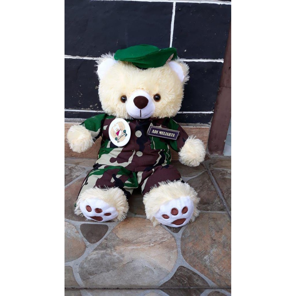 Boneka Wisuda TNI AD AU AL Kopassus Raider Army Boneka Akademi Militer Tentara Boneka Kostrad Akmil Profesi Kenaikan Jabatan Wanita Persit Upacara Souvenir Murah Cantik buat Saudara Kaka Suami Pasangan Istri Ukuran Medium Kado Hadiah Gift Rekomendasi