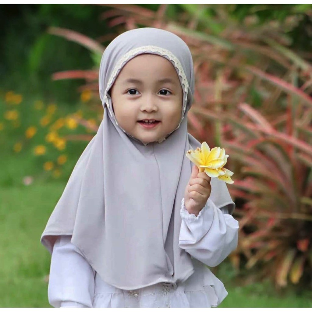 Bergo Renda Anak Maryam Jilbab Kerudung / Anak Kids Renda Kepala Pusatgrosir_solo KIDS BERGO RENDA PREMIUM ORIGINAL ANAK