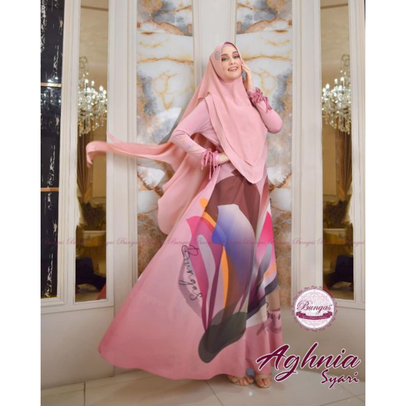 AGHNIA SYARI BY BUNGAS GAMIS BABYDOLL PRINTING