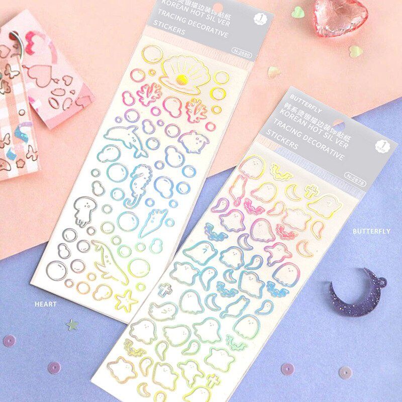 

Sticker Deco Hologram Korean Tracing