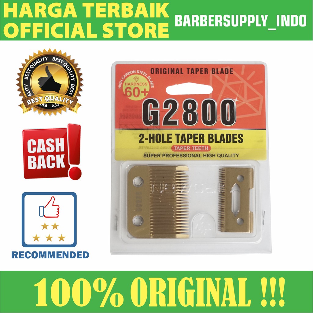 G2800 TAPER BLADE GOLD PISAU CLIPPER ALAT CUKUR BARBER SALON