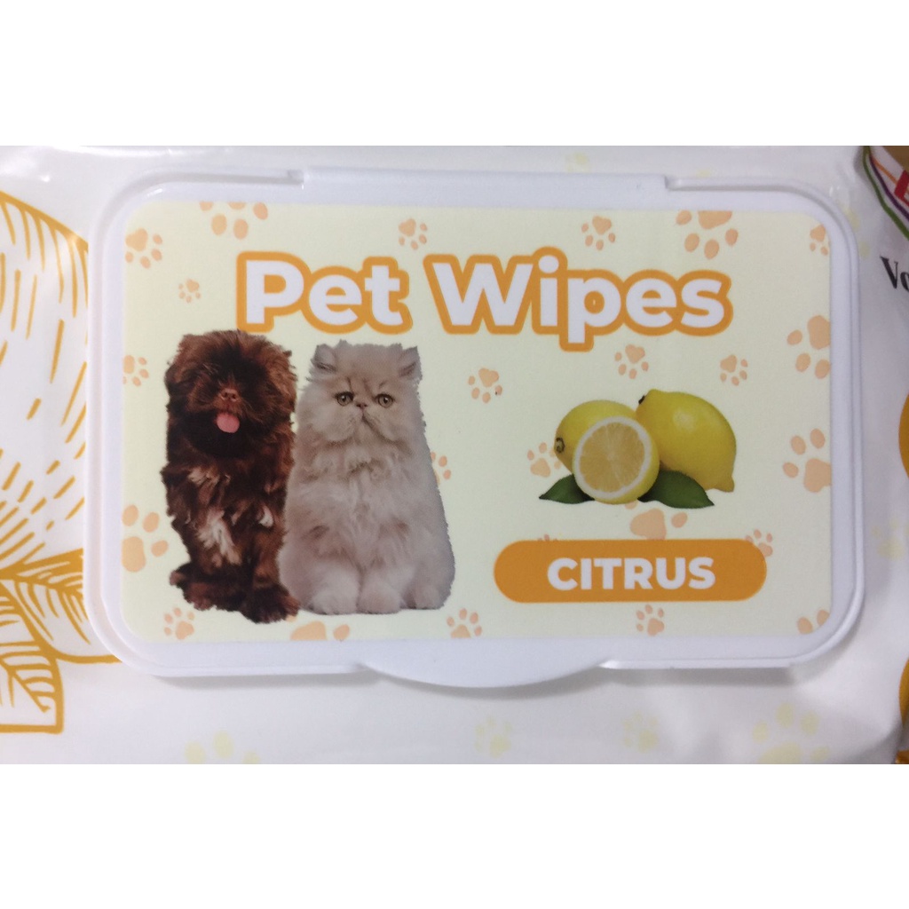 Pet Wipes Cat Dog 15x20cm - 100 Sheets Tissue Tisu Basah Hewan