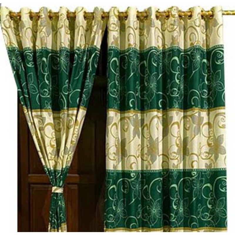 gorden Katun Jepang abu hijau / gorden smokring silver