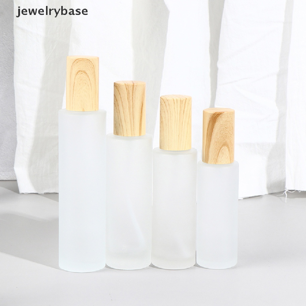 [Base] Wood Grain Cover Glass Pump Spray Bottles Cream Jars Empty Cosmetic Bottle Boutique