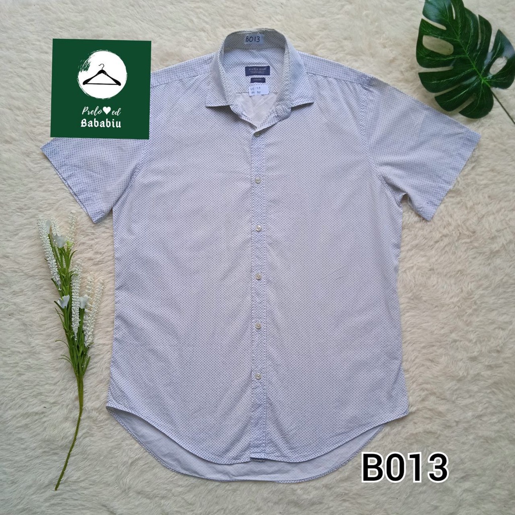 Zara Man Kemeja Putih Lengan Pendek L Pria B013