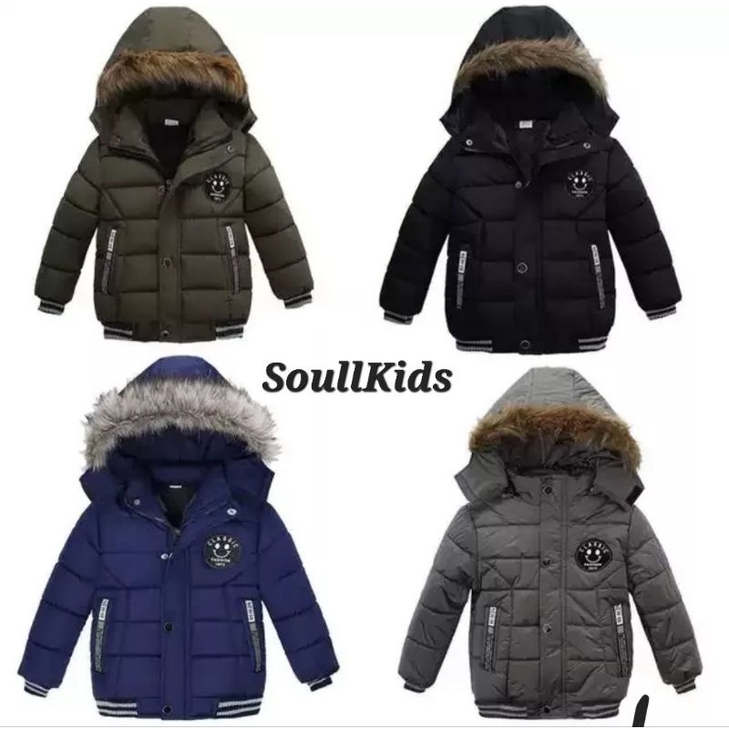 Jaket winter anak [BISA COD] laki laki perempuan/hoodie bulu musim dingin