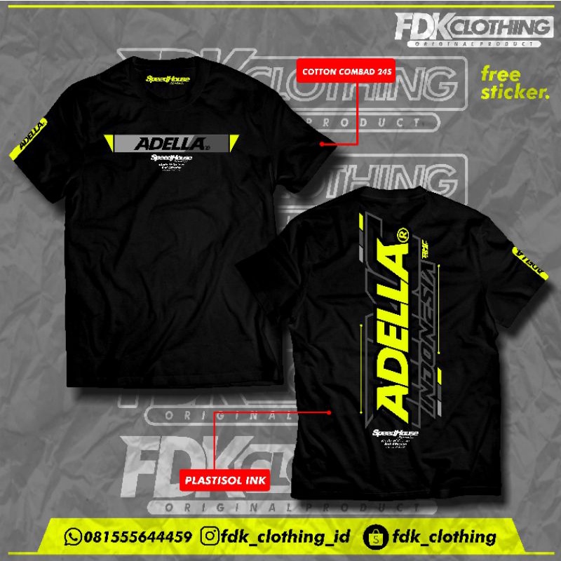 KAOS OM ADELLA AMC ORIGINAL 100% By Speed house-Kaos distro-kaos kekinian-pakaian pria wanita