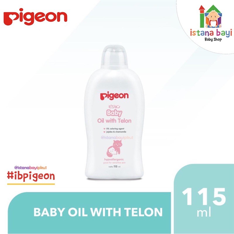 PIGEON Baby Oil With Telon 115 ml - Paraben / Minyak Telon Bayi