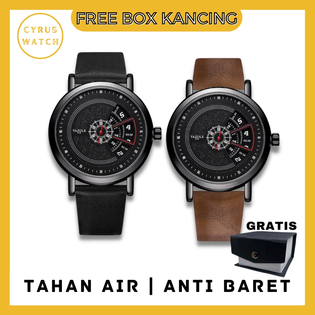 YZ008 READY COD Jam Tangan pria kulit sintetis classic FREE KOTAK / jam tangan pria dewasa impor cla
