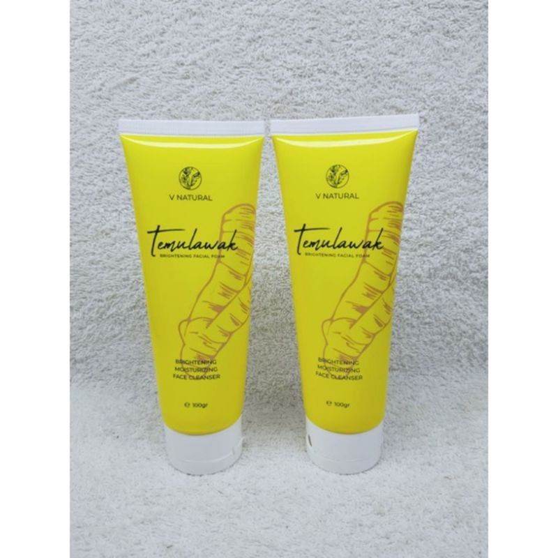 V Natural Facial Foam Temulawak BPOM 100ml