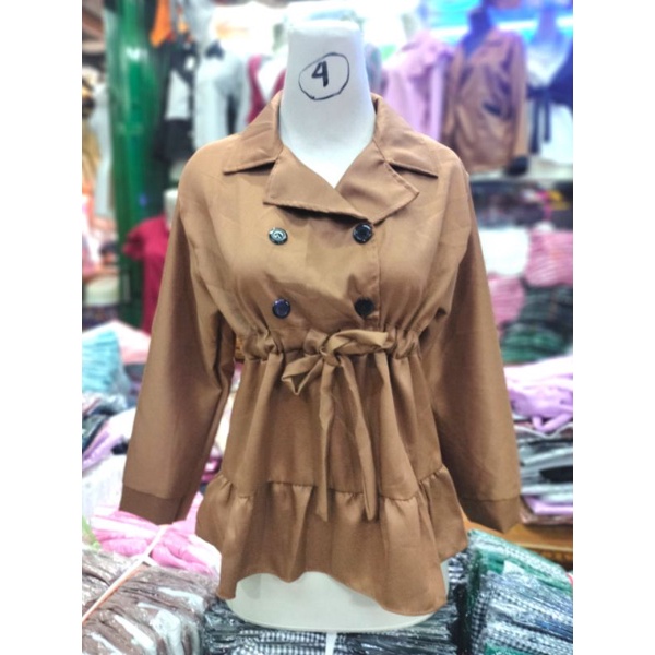 Blouse Atasan Kemeja Wanita Casual Murah Baju Polos Korean Style Basic fashion Muslim Hijabers 0100