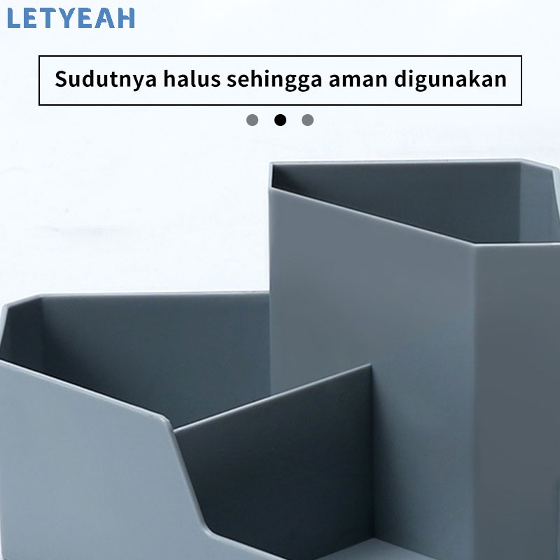 letyeah desktop storage kotak make up kotak penyimpanan alat tulis / rak kosmetik kotak organizer sudut