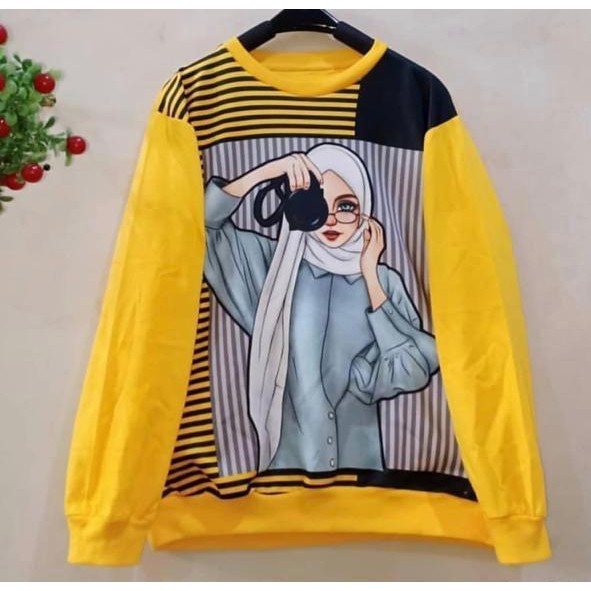 SUMBER FASHION BAJU  ATASAN  WANITA  SWEATER SALMA gambar 