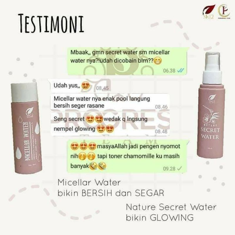 Micellar Water SR12 Cleansing Water Pembersih Wajah dan Makeup Secara Optimal 100 ml BPOM